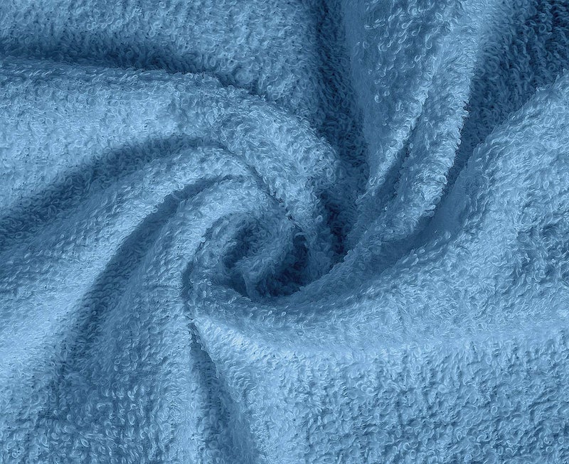 Softolle 100% Cotton Ring Spun Wash Cloths - Bulk Pack of Washcloths - 12x12 Inches - Wash Cloth for Face, Highly Absorbent, Soft and Face Towels (Sky Blue, 24 Pack) - Image 4